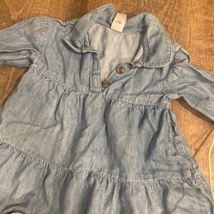 Old navy jean dress/shirt 6-12m